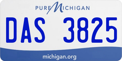 MI license plate DAS3825