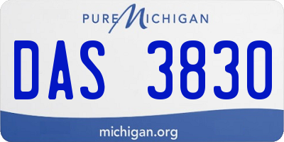 MI license plate DAS3830