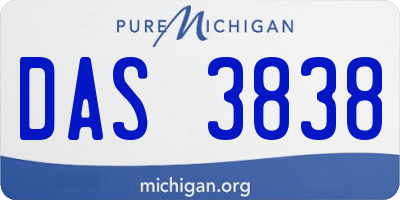 MI license plate DAS3838