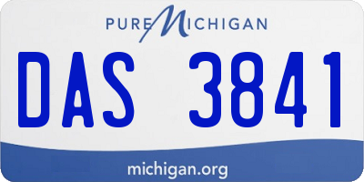 MI license plate DAS3841