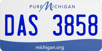 MI license plate DAS3858
