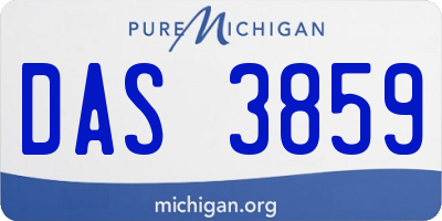 MI license plate DAS3859