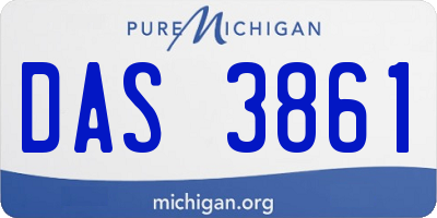 MI license plate DAS3861