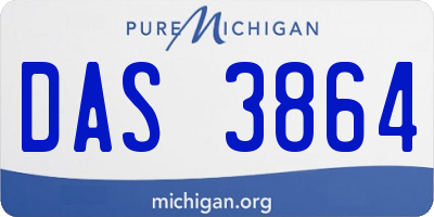 MI license plate DAS3864