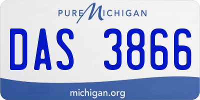 MI license plate DAS3866
