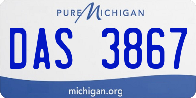 MI license plate DAS3867