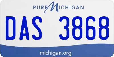 MI license plate DAS3868