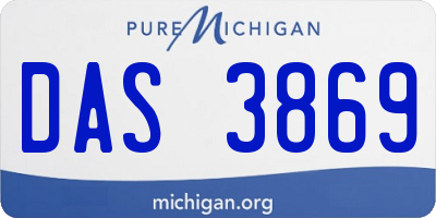 MI license plate DAS3869