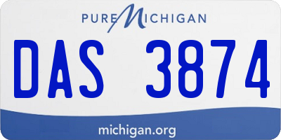 MI license plate DAS3874