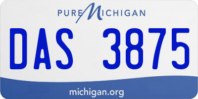 MI license plate DAS3875