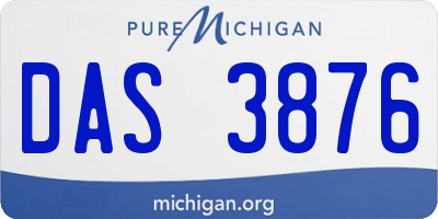 MI license plate DAS3876
