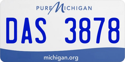 MI license plate DAS3878