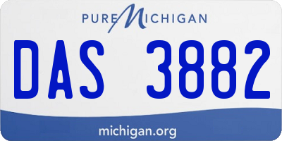 MI license plate DAS3882