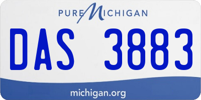 MI license plate DAS3883