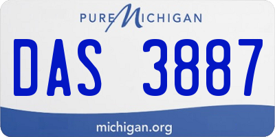 MI license plate DAS3887