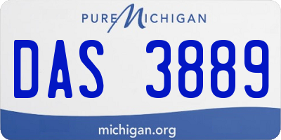 MI license plate DAS3889