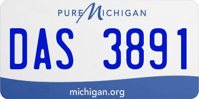 MI license plate DAS3891