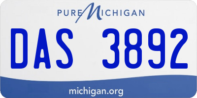 MI license plate DAS3892