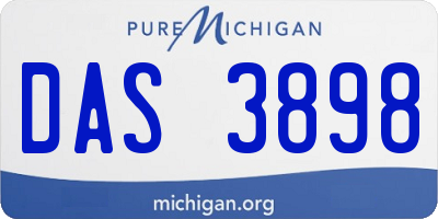 MI license plate DAS3898