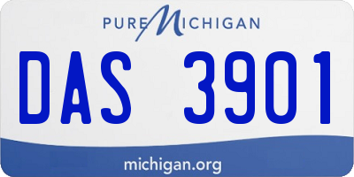 MI license plate DAS3901
