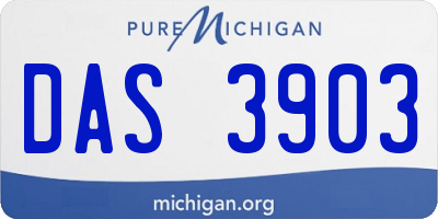 MI license plate DAS3903