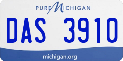 MI license plate DAS3910