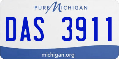 MI license plate DAS3911