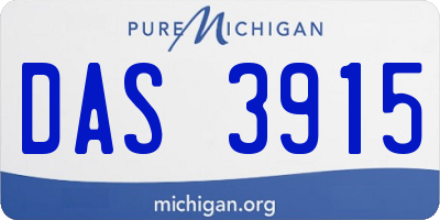 MI license plate DAS3915