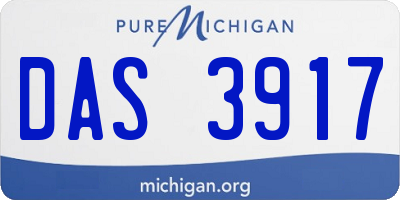 MI license plate DAS3917