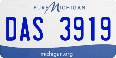 MI license plate DAS3919
