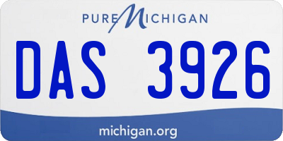 MI license plate DAS3926