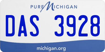 MI license plate DAS3928