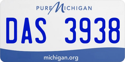 MI license plate DAS3938