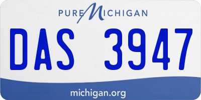MI license plate DAS3947