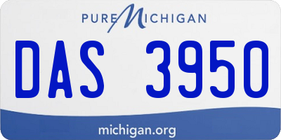 MI license plate DAS3950