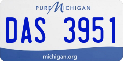 MI license plate DAS3951