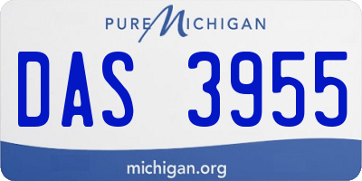 MI license plate DAS3955