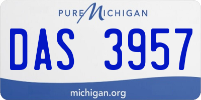 MI license plate DAS3957