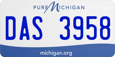 MI license plate DAS3958