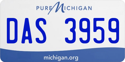 MI license plate DAS3959