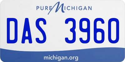 MI license plate DAS3960