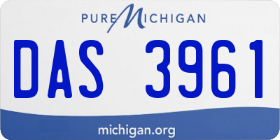 MI license plate DAS3961