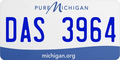 MI license plate DAS3964