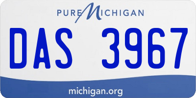 MI license plate DAS3967