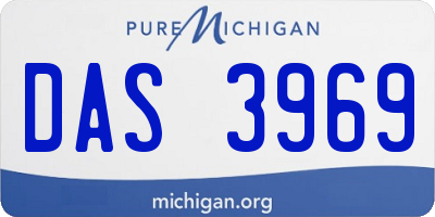 MI license plate DAS3969