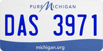 MI license plate DAS3971
