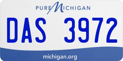 MI license plate DAS3972
