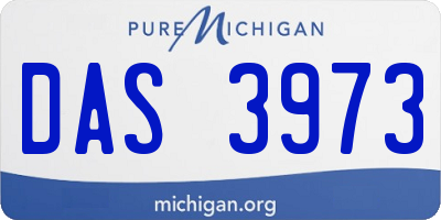 MI license plate DAS3973
