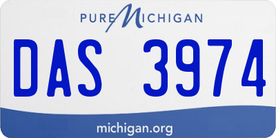 MI license plate DAS3974
