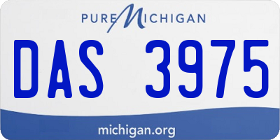 MI license plate DAS3975